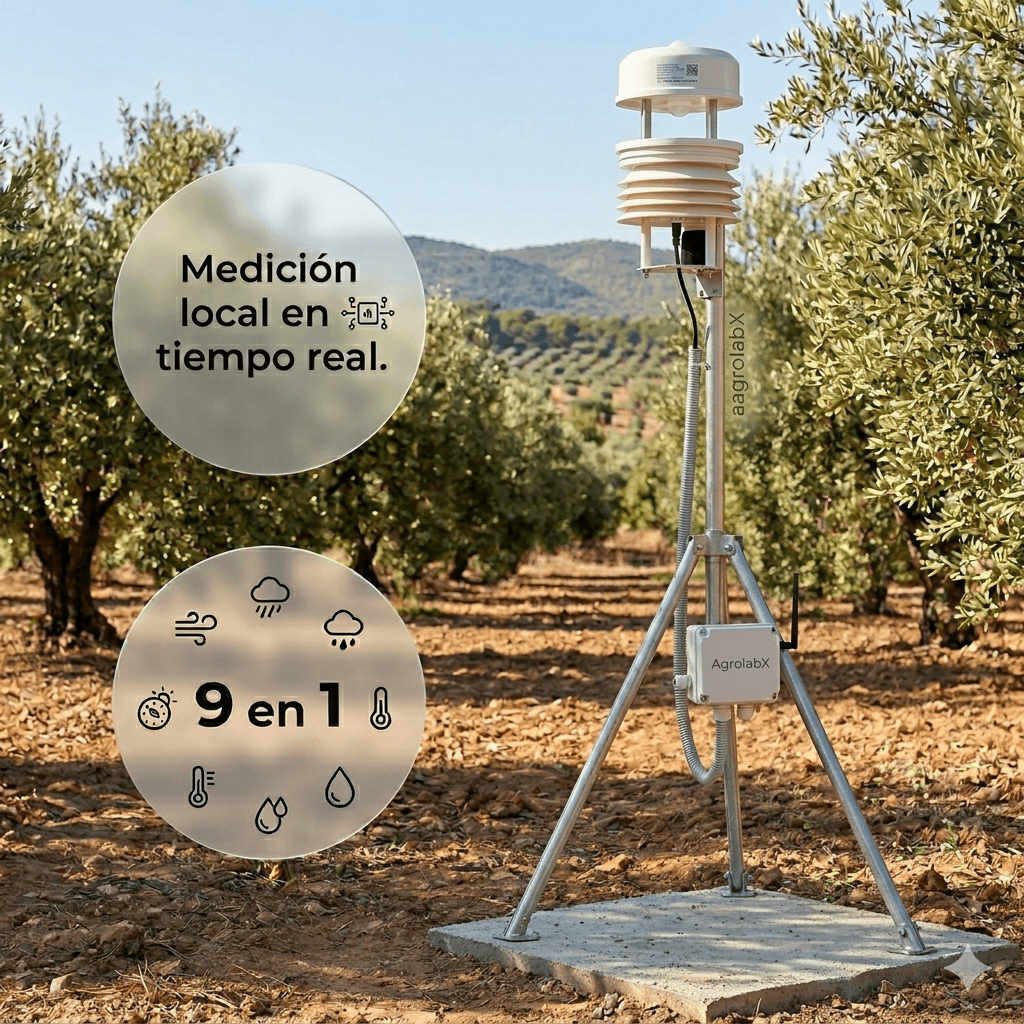 AgrolabX Clima — estación meteorológica en campo