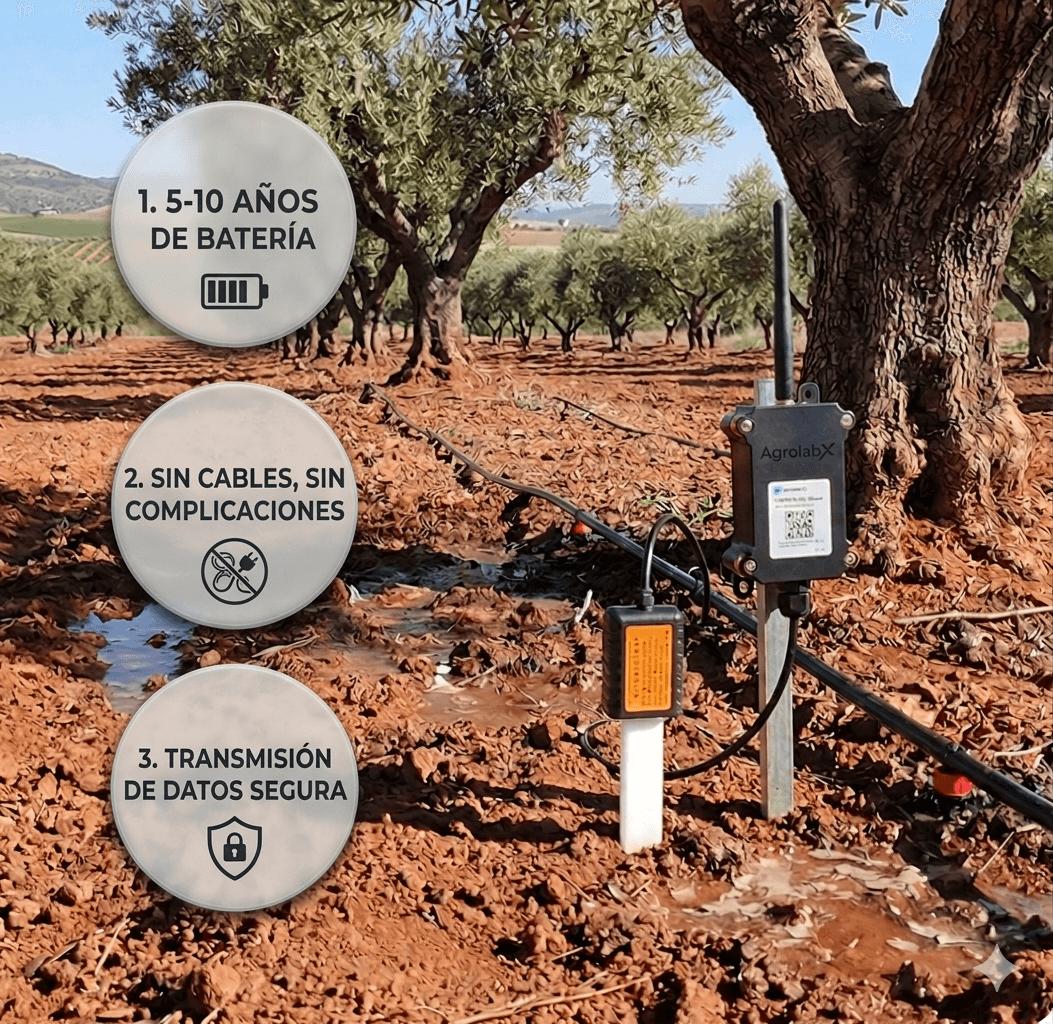 AgrolabX Suelo — sensor IoT en campo